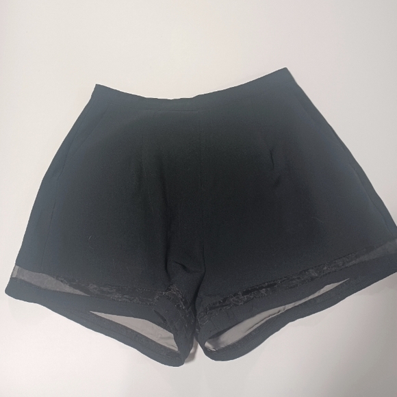 Missguided Pants - Missguided Black High Waist Tailored Shorts